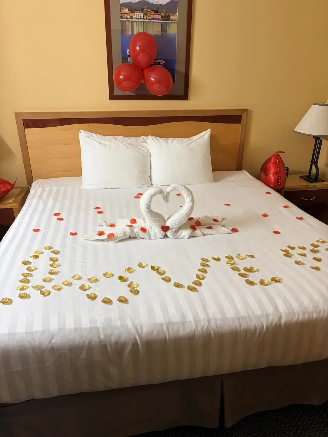 A prepared guest room at Medicine Hat Lodge, Trademark Collection by Wyndham, Medicine Hat